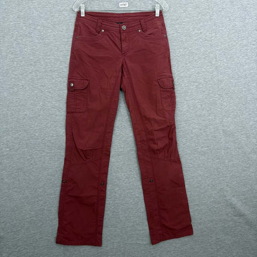 Kuhl Women's Size 4 Long  Red Splash Roll Up Straight Leg Outerwear Pant
